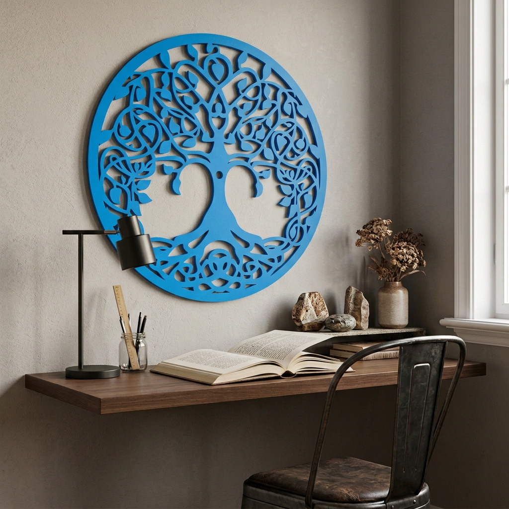 Dekoracja ścienna Drzewo Życia – Niebieski
