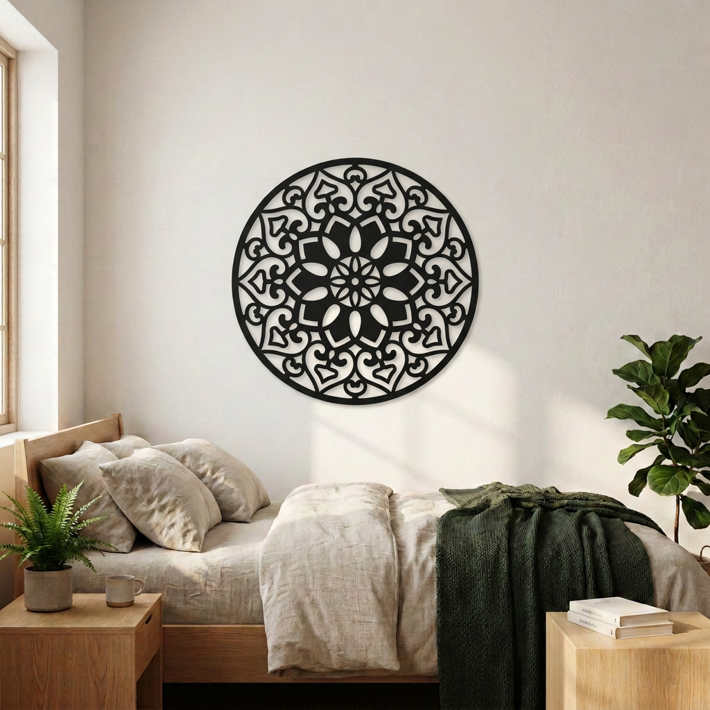 Dekoracja ścienna Mandala – Czarny